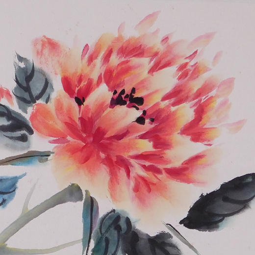 刘羽珊《旭日》国画花鸟 34CM*34CM 约1平尺 纸本（已托底）【原作编号GH0011】 商品图2
