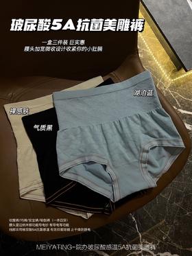 【院办定制 玻尿酸感温美雕裤】MEIYATING-玻尿酸感5A抗箘美雕裤 3条装/盒