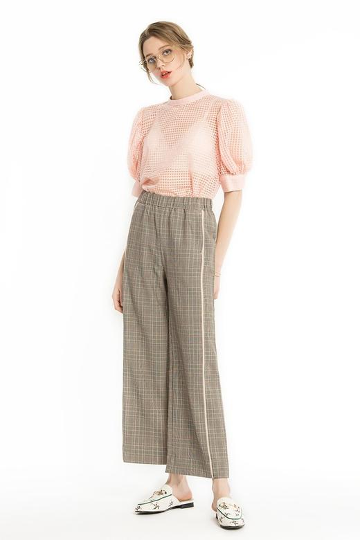 SUMMER & SAGE 卡其色格纹直筒裤 1752 商品图4