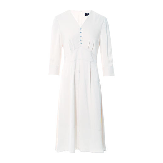 EITIE爱特爱夏款新品时尚V领显瘦高腰舒适五分袖连衣裙7007751 商品图4