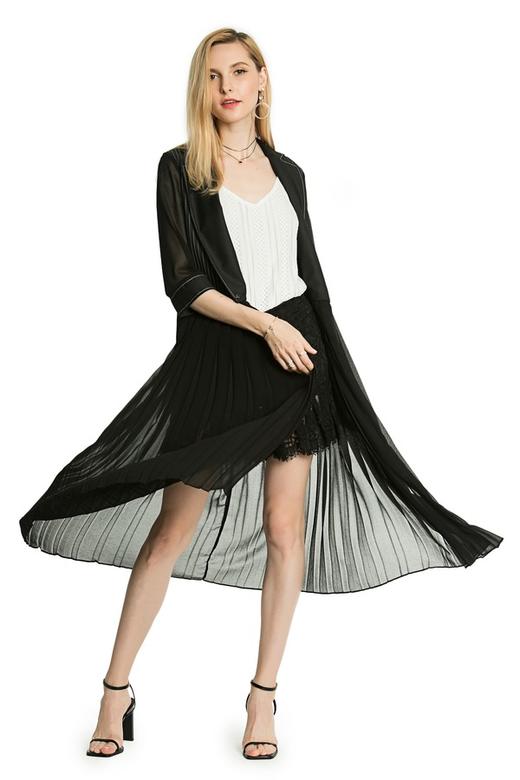 CENCH EDITION 条纹西装拼接长外套 3066 商品图4