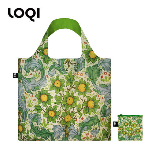 德国LOQI 博物馆系列 果园WM.OR 时尚艺术环保万用袋 折叠大容量单肩手提购物袋承重40斤防泼水 威廉·莫里斯 商品图7