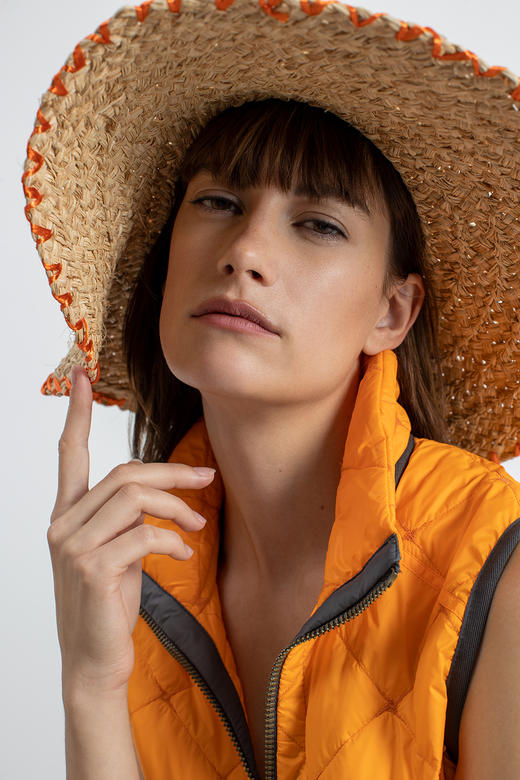 Frauenschuh - TRACY QUILTED VEST - BRIGHTORANGE - 女装 - 背心 - 橙色 商品图5