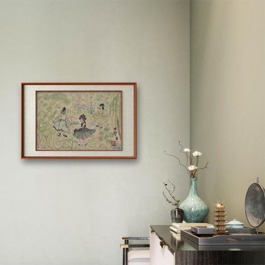 李周卫《芳草地》国画人物 17CM*25CM 约半平尺 卡纸（未装框）【原作编号GH0026】 商品图1