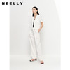 NEELLY纳俪商场同款白色西装裤女春夏直筒高腰阔腿裤垂感休闲裤子N23042H01069 商品缩略图1