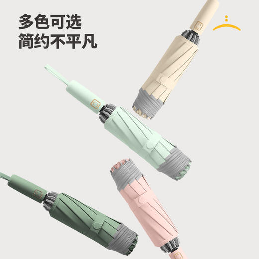【好物推荐】新款10骨三折自动反向雨伞配色手柄三折 商品图2