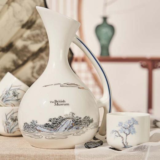 大英博物馆欧式中国风系列 清透骨瓷一壶四杯酒壶套装礼盒 商品图2