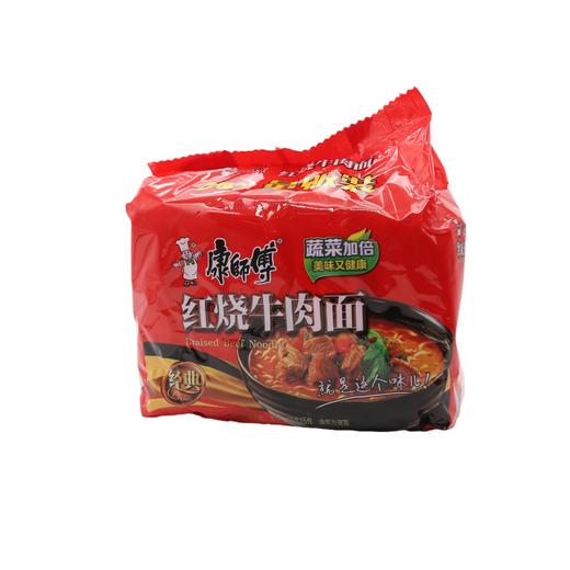 康师傅红烧牛肉袋面5连包（6920734700639） 商品图0