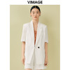 VIMAGE纬漫纪夏季新款通勤纯色短袖宽松西装外套V1903512 商品缩略图5
