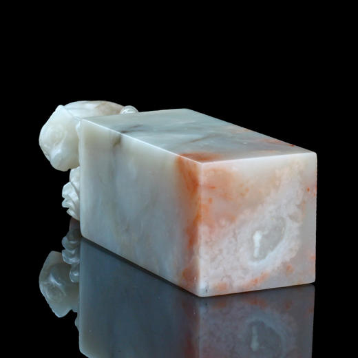 孤品014102:老挝石桃花冻牛钮大方章-3.6*3.6*12.8cm 商品图4