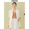 VIMAGE纬漫纪夏季新款通勤纯色短袖宽松西装外套V1903512 商品缩略图0