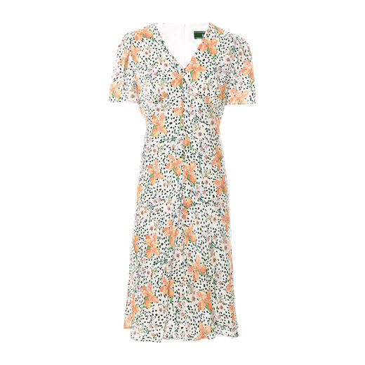 EITIE爱特爱夏款新品100%桑蚕丝优雅V领显瘦高腰舒适连衣裙7007746 商品图5