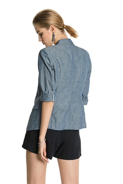 LA Collection 蓝色挺括亚麻西装外套 2812 商品图2