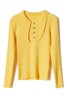 AVA 黄色夸张翻领修身毛衫 8764 商品缩略图4