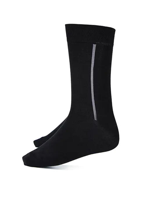 callisto黑色白条纹长袜 棉混纺SNSCK005BK 商品图1