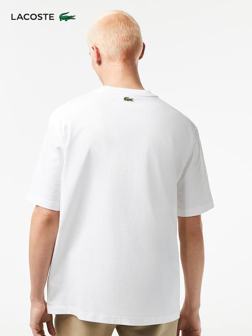 【海南专供价】Lacoste法国鳄鱼男装新款潮流印花休闲宽松圆领T恤TH5511-98 商品图1