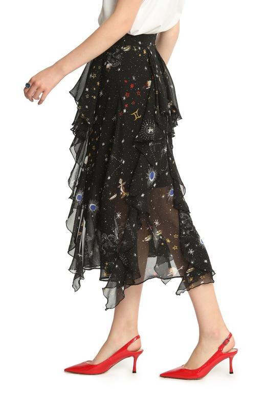 SUMMER & SAGE 宇宙元素雪纺半裙 1875 商品图1