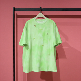 太平鸟女装趣味苹果印花针织衫A1DAC2353绿色