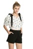 SUMMER & SAGE 黑色心形蝴蝶结短版上衣 2772 商品缩略图0