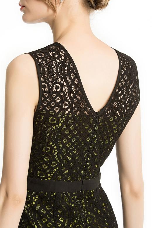 NOIR 黑色凸花蕾色连衣裙 1828 商品图3