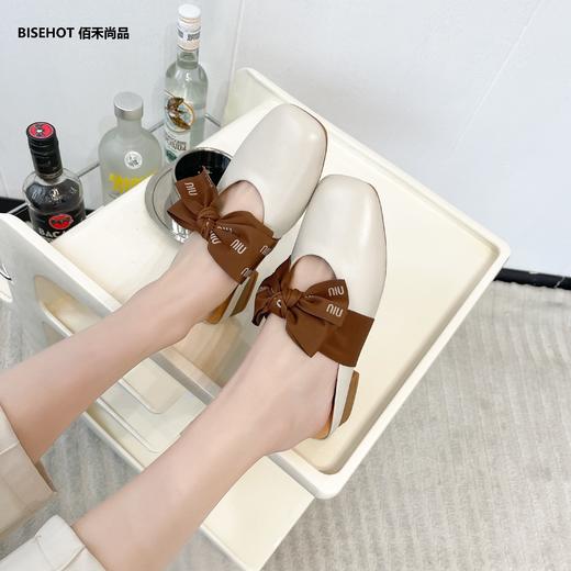 新品 韩版蝴蝶结玛丽珍包头拖鞋947B32525 商品图6