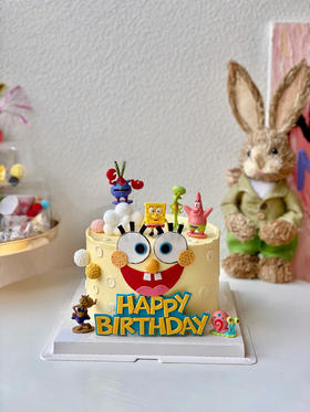 海绵宝宝一鲜奶动物奶油蛋糕