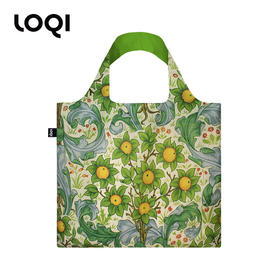 德国LOQI 博物馆系列 果园WM.OR 时尚艺术环保万用袋 折叠大容量单肩手提购物袋承重40斤防泼水 威廉·莫里斯