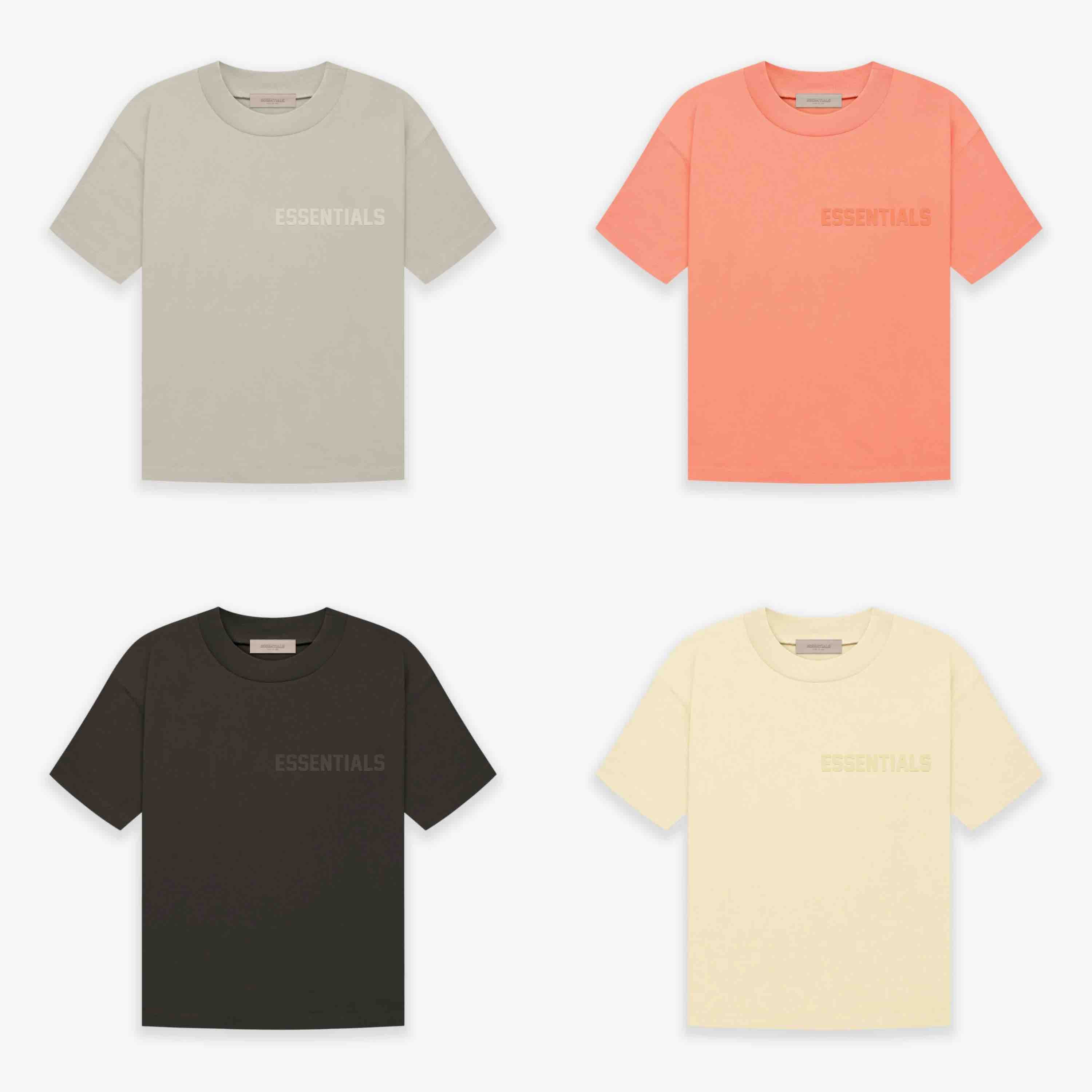 年度硬货 Essentials Tee最新植绒标识色彩T恤 纯原正单支持复检买到赚到