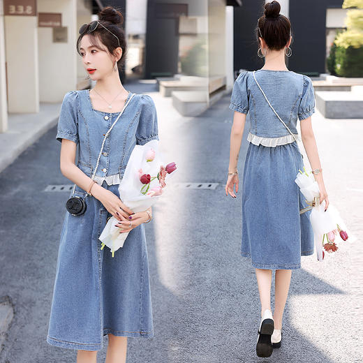 牛仔复古拼接，半身裙两件套裙HR-CPYY2353 商品图0