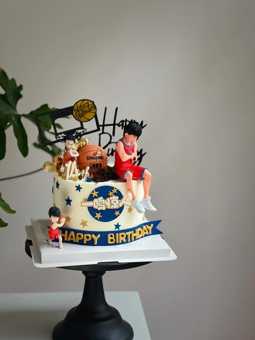 篮球 一鸣惊人 （文字可改）    一鲜奶动物奶油蛋糕 商品图0