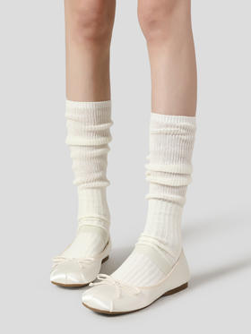 【节目同款】Balletcore芭蕾风白色堆堆袜