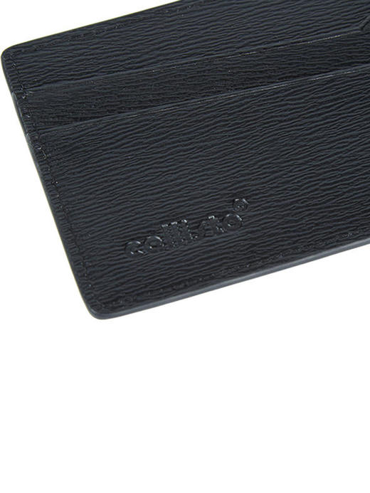 callisto黑色皮质两折银包 皮革FNCPE016BK 商品图4