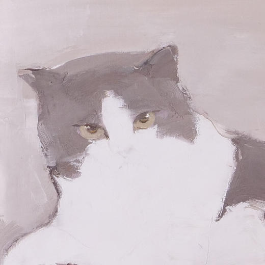 孙洪敏《猫》（一）油画 53CM*43CM 约2.1平尺 布面（已装框）【原作编号YH0002】 商品图2