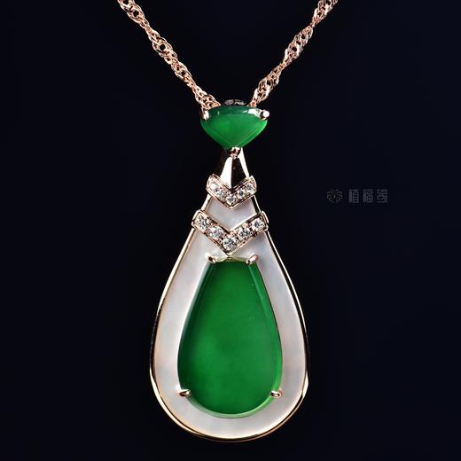 【上善若水】水滴绿翠平安挂坠  GZ12209067w 商品图4