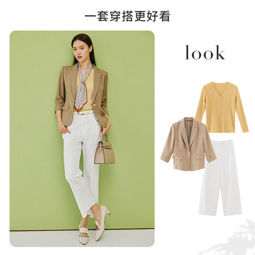 【商场同款】CJRI308  再生纤维橘色 V领针织衫 商品图8