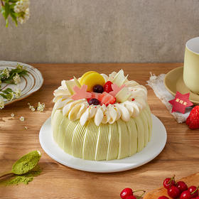 「招牌」樱吹雪--茉莉抹茶樱桃奶油蛋糕【茶韵融花香 口感轻盈】