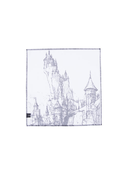callisto手绘城堡口巾 FOTOW002WH 商品图1