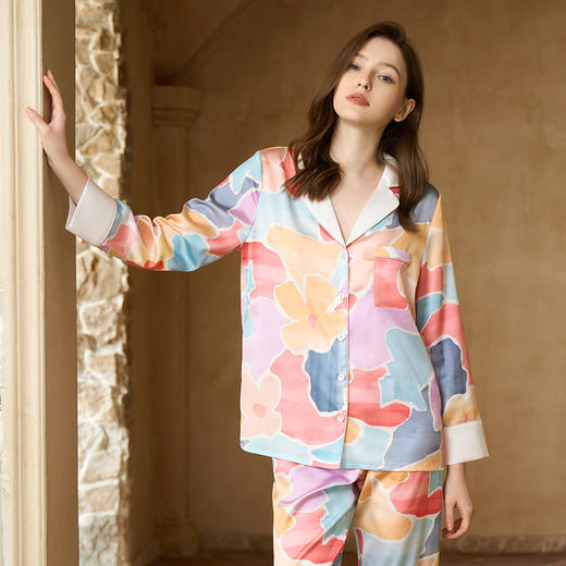 Solo seta真丝睡衣套装女桑蚕丝家居服丝绸轻奢外穿2025秋冬 商品图4