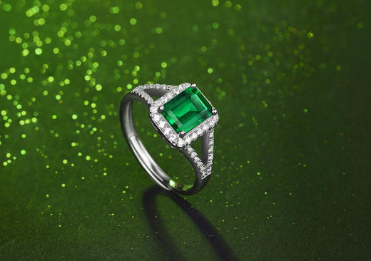 玖钻 培育祖母绿系列首饰戒指耳钉项链 商品图5