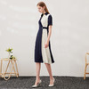 EITIE爱特爱夏季新款优雅气质V领洋气显瘦束腰连衣裙女7007726 商品缩略图3