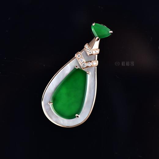 【上善若水】水滴绿翠平安挂坠  GZ12209067w 商品图2
