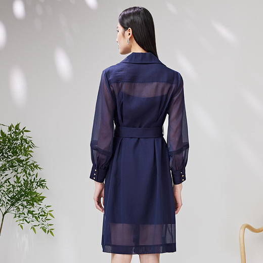 EITIE爱特爱春季新款长袖轻薄时尚长款风衣薄款外套7004702 商品图4