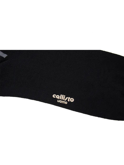 callisto黑色白条纹长袜 棉混纺SNSCK005BK 商品图4