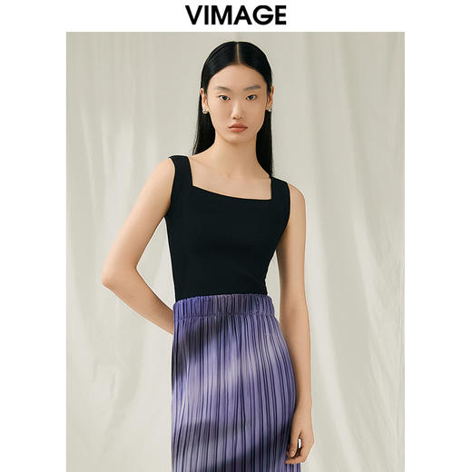VIMAGE纬漫纪夏季新款显瘦吊带针织衫V1901518 商品图1