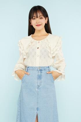 amadella 蕾丝边娃娃领衬衣 11221