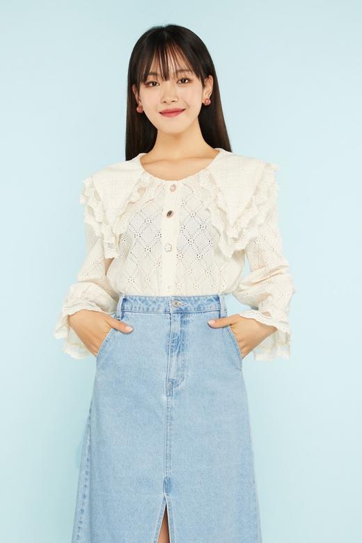 amadella 蕾丝边娃娃领衬衣 11221 商品图0