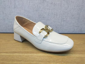 2021秋季新款豪行休闲女鞋213Q05159舒适中跟牛皮单鞋英伦乐福鞋