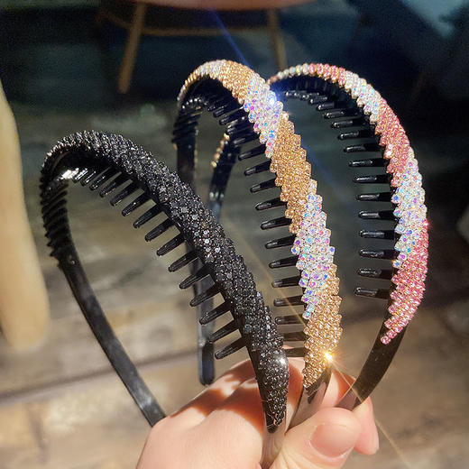 DD-发箍女洗脸用压发简约头箍卡子带齿防滑发夹头窟碎发发卡发捆头饰 商品图3