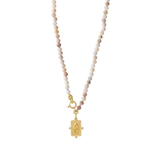 北京仓｜Barbóra-Mini Eye Tag-粉色蛋白石 项链［希腊设计师] 商品图0