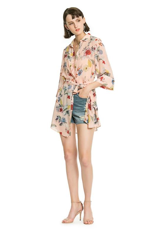 ONLY 粉色印花睡袍式外套 3100 商品图4